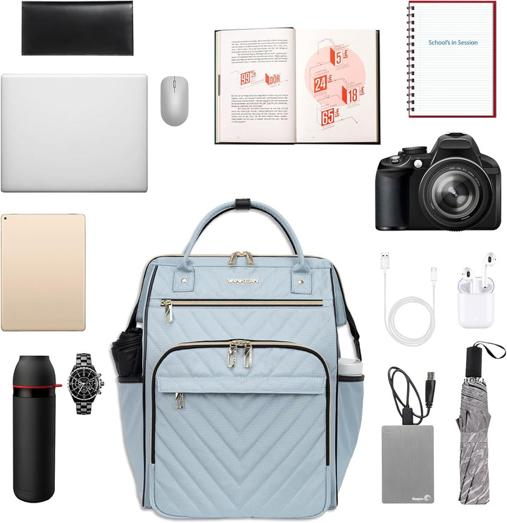 VANKEAN 17 Zoll Laptop-Rucksack für Damen und Herren, modische Computer-Arbeitstasche, grosse Kapazi