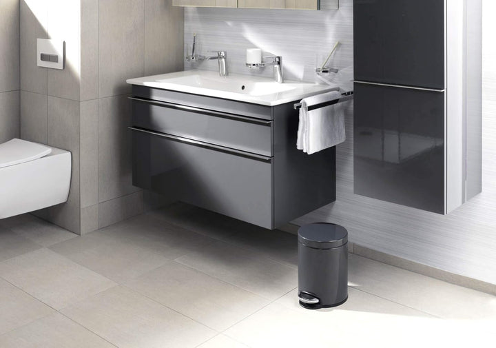 Durable Treteimer Metall rund 12, mit Absenkautomatik und herausnehmbaren Inneneimer 12 L, 1 Stück,