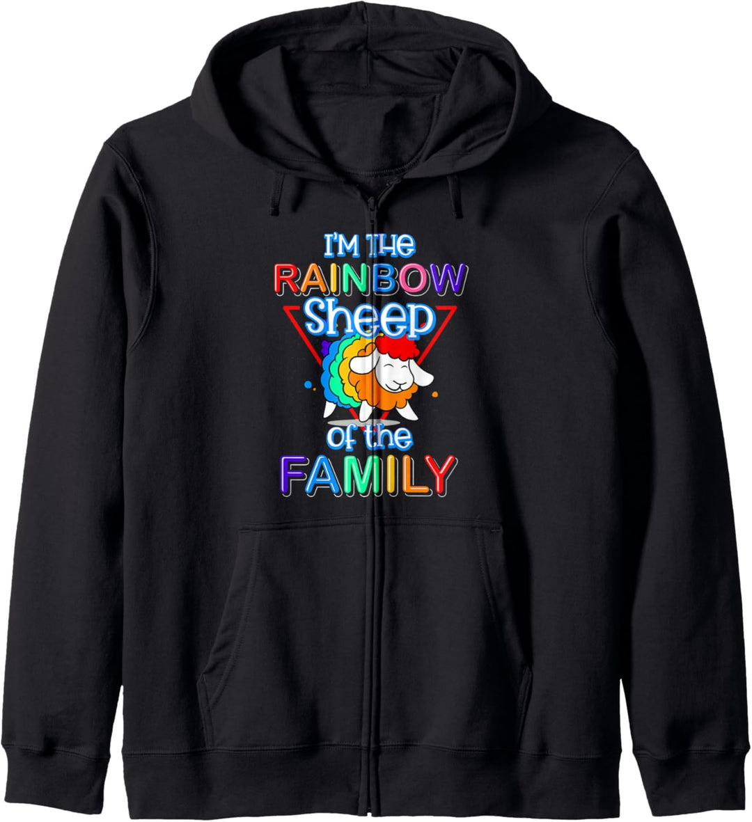 Ich bin das schwule Regenbogenschaf der Familie Gay Pride Kapuzenjacke