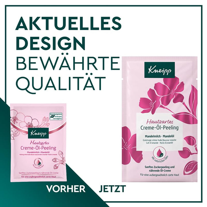 Kneipp Hautzartes Creme-Öl-Peeling - Körperpeeling mit wertvollem Mandelöl und feinen Zuckerkristall
