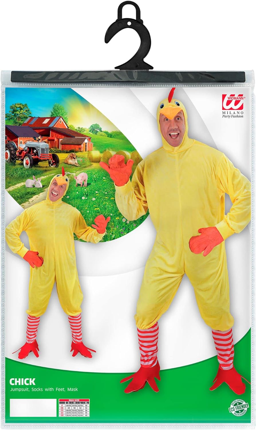 "CHICKEN" (jumpsuit, socks with feet, mask) - (M), M
