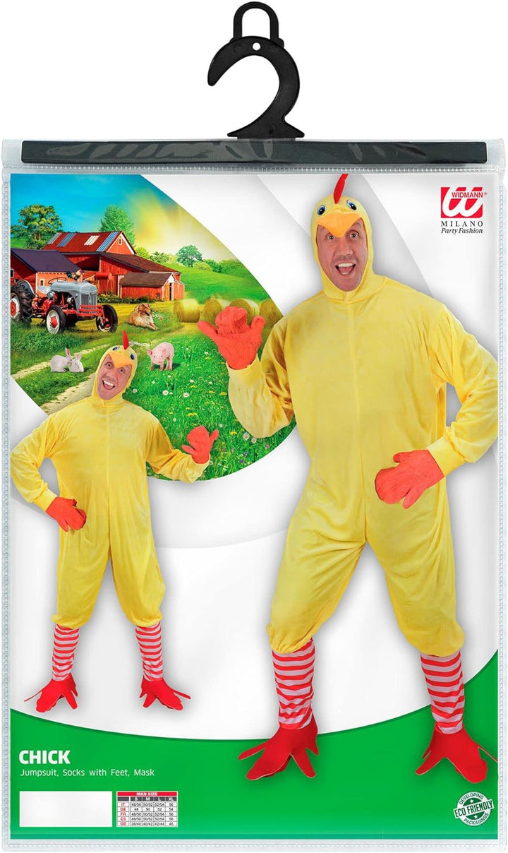 "CHICKEN" (jumpsuit, socks with feet, mask) - (M), M
