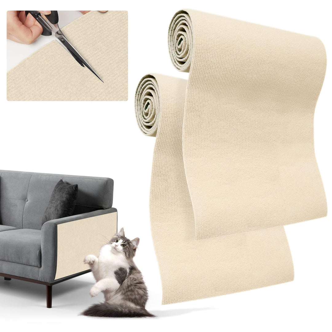 Kratzmatte Katze, 200cmx40cm Selbstklebend Kratzteppich Katze Wand Kratzmatte für Katzen Katzenkratz