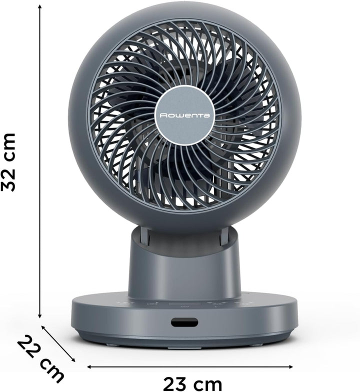 Rowenta Turbo Swift Compact Tischventilator, multidirektionale Schwenkfunktion, bis zu 50% Energieei
