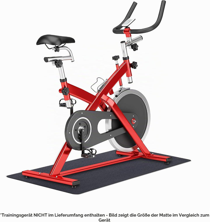 MOTIONTEX Trainingsgeräte-Matte für Unterstationäre Fahrräder, Spin-Bike, Fitnessgeräte, Heim-Fitnes