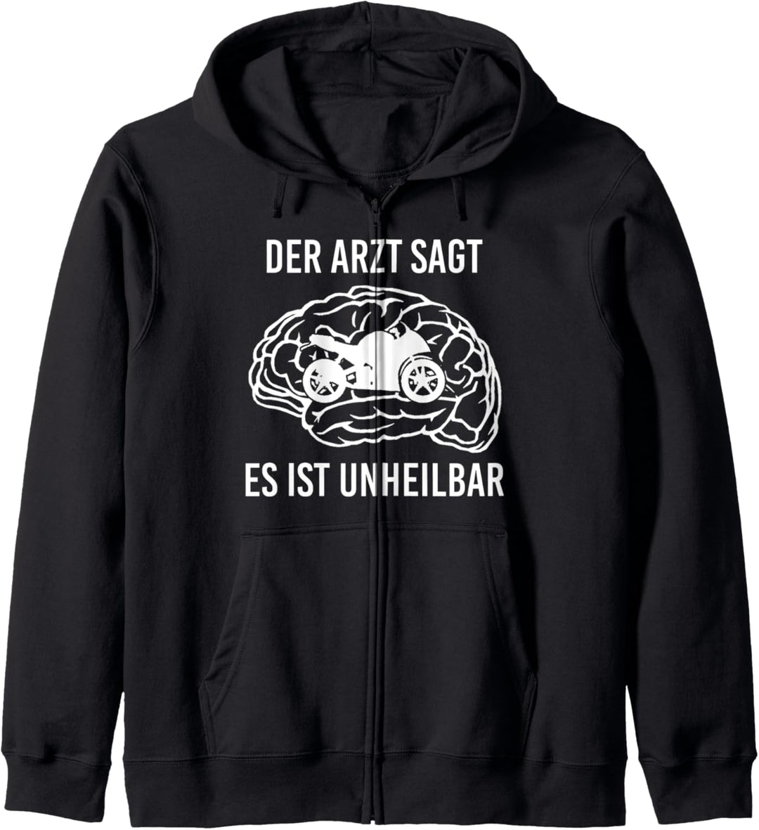 Der Arzt sagt es ist unheilbar Strassenmotorrad strasse junge Kapuzenjacke