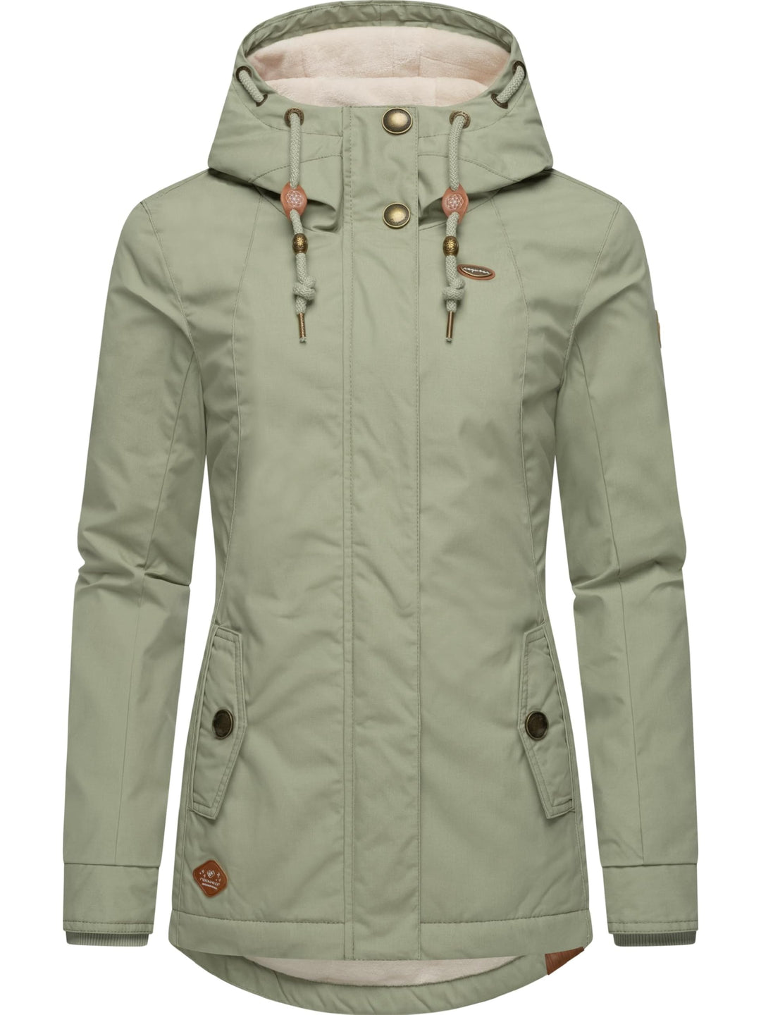 Ragwear Damen warme Winterjacke kurz mit Kapuze Monade XS-6XL M Dusty Olive24, M Dusty Olive24