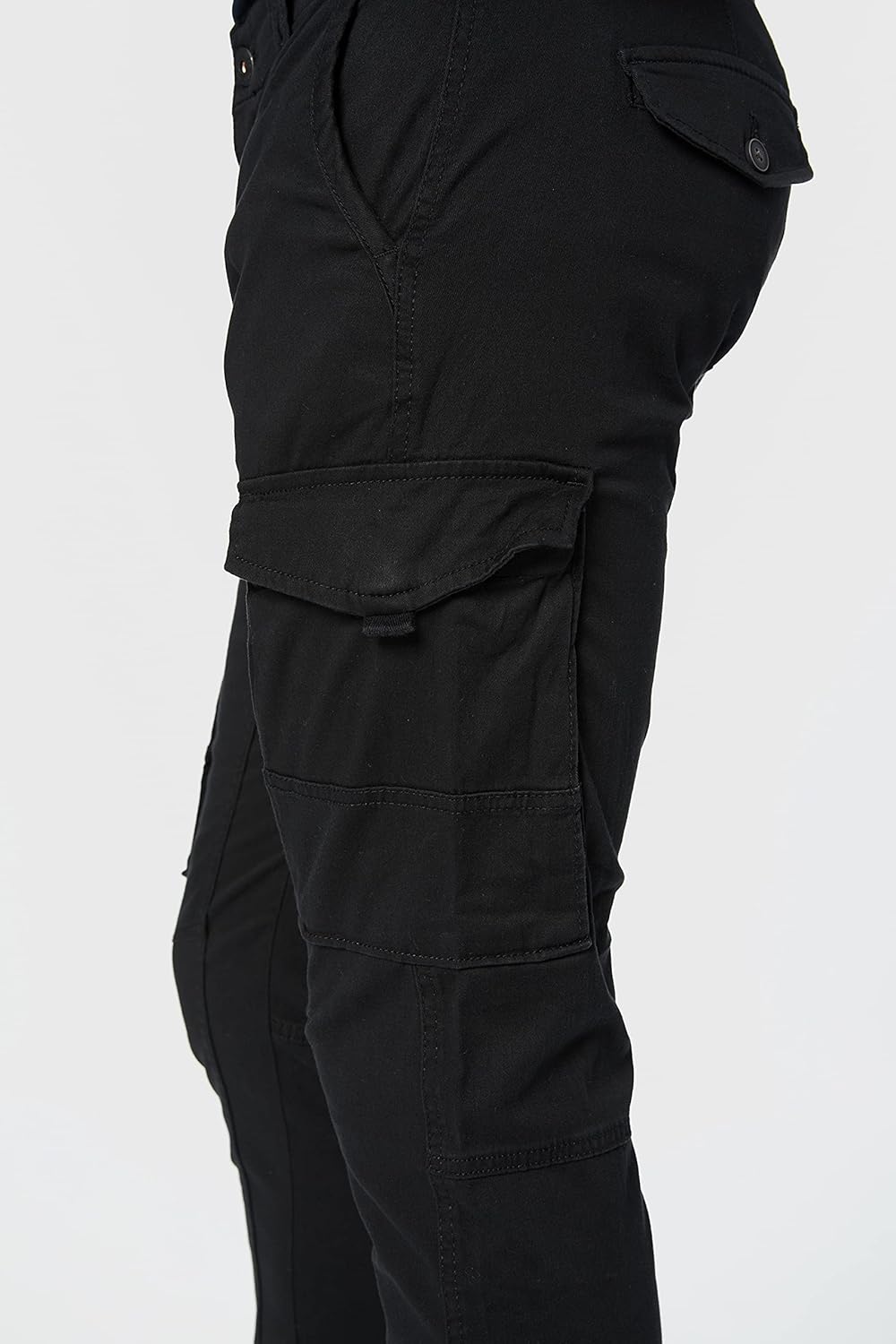JACK &amp; JONES Male Cargo-Hose Slim Fit Cargo-Hose 27W / 30L Schwarz, 27W / 30L Schwarz