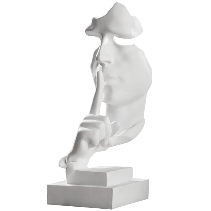 PIGPIGFLY Schweigen ist Gold Statue,Deko Figuren, Deko Wohnzimmer Modern Zum Hinstellen, Abstrakte S