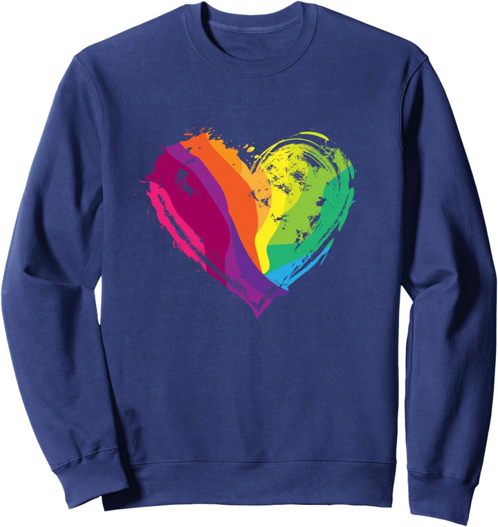 Stolze Farben LGBT Pride Schwul Lesbische Herzflagge Sweatshirt