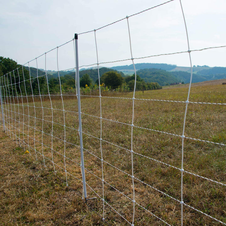 horizont Schafnetz - turbomax extra - Weidenetz Schaf weiss, Höhe 90cm, Länge 50m, Doppelspitze 14 P