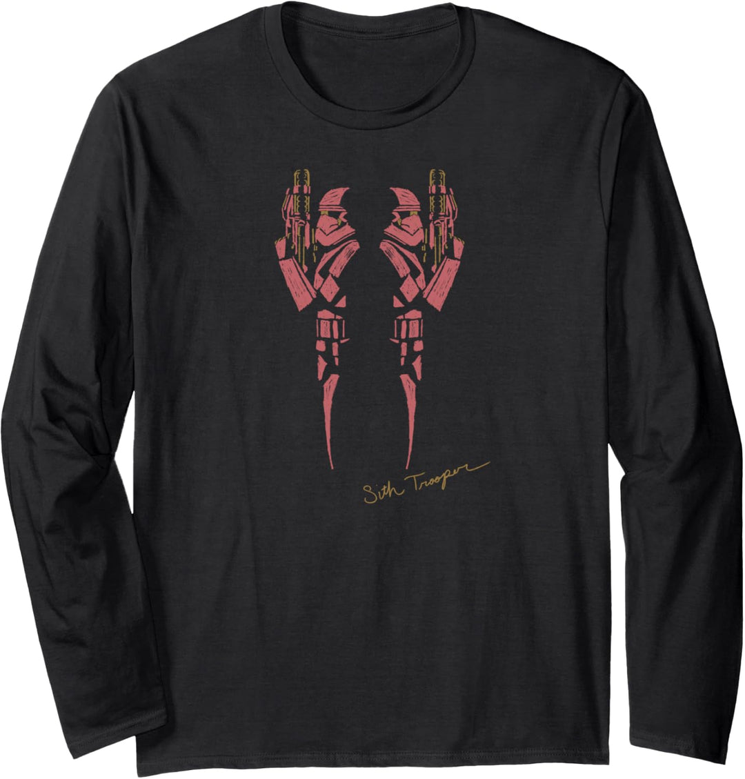 Star Wars: The Rise Of Skywalker Red Sith Trooper Split Langarmshirt