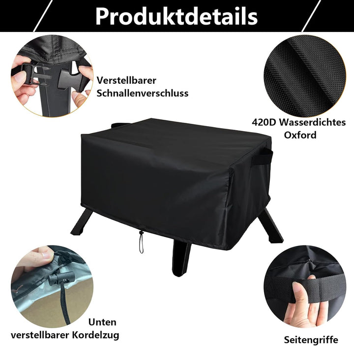 17-Zoll Staubschutzhaube Pizzaofen Abdeckung kompatibel mit Cozze 90347 XXL Gas Pizza Ofen Wasserdic