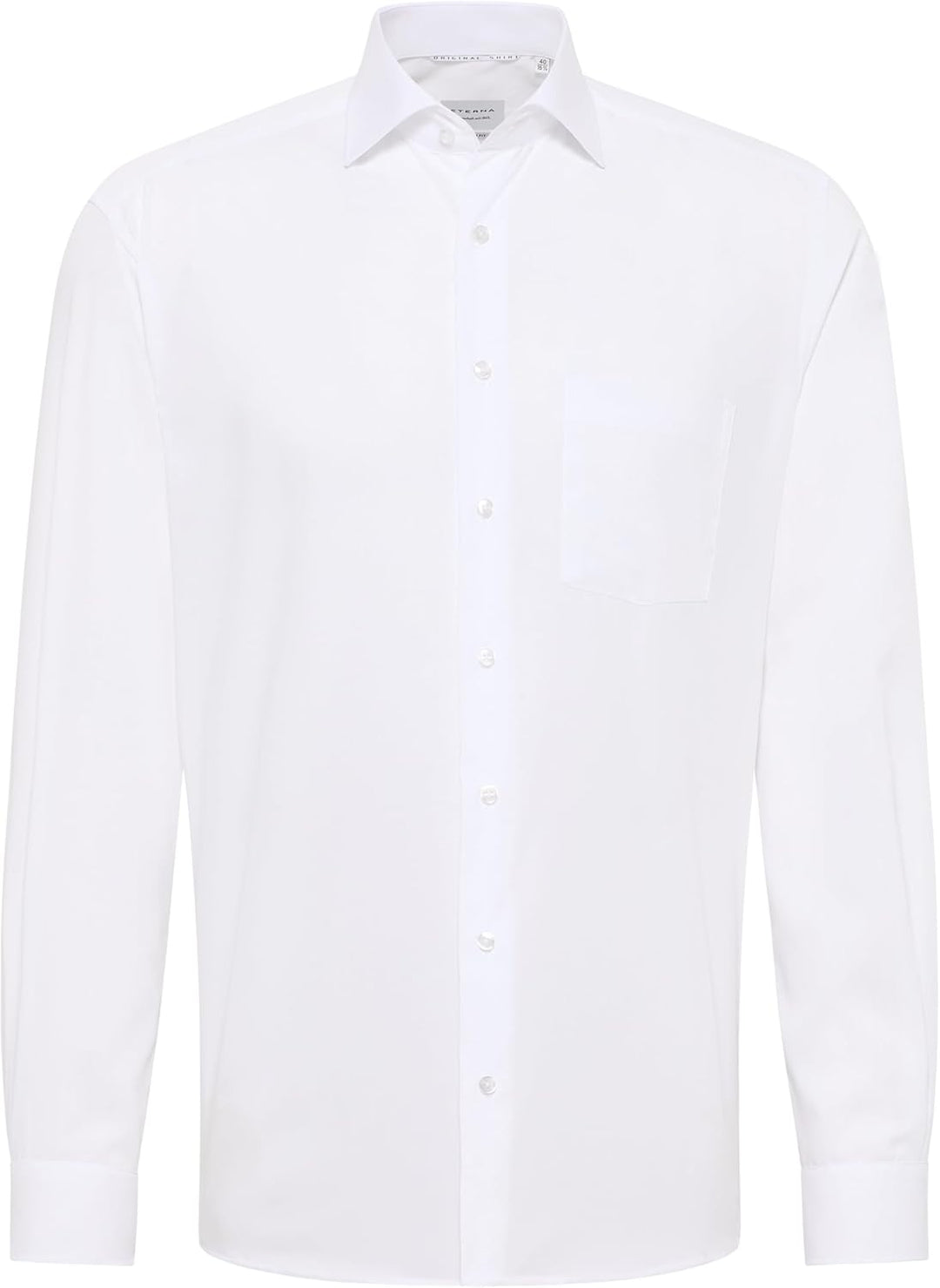 ETERNA Langarm Hemd COMFORT FIT Pinpoint unifarben mit Classic Kent Kragen 26 Weiss, 26 Weiss