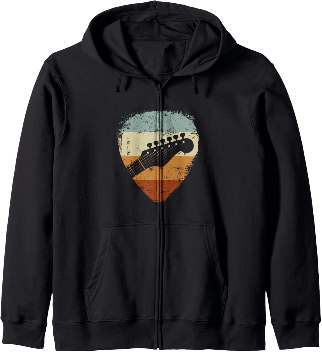 Gitarre Kopf Vintage Plectrum für Gitarrist Kapuzenjacke