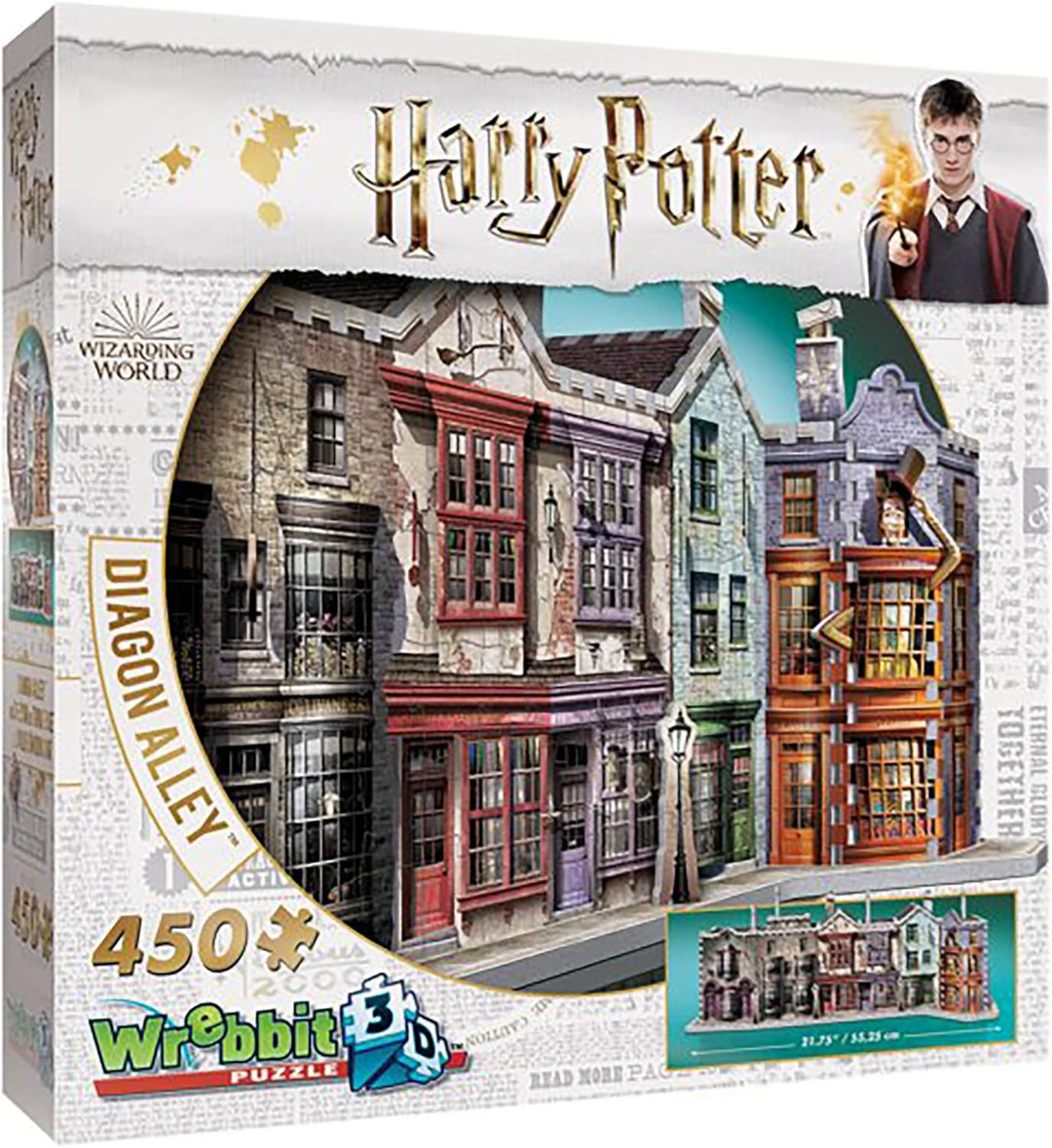 WREBBIT3D , Harry Potter: Diagon Alley (450pc), 3D Puzzle, Ages 14+