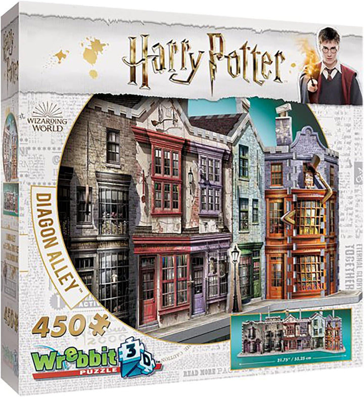 WREBBIT3D , Harry Potter: Diagon Alley (450pc), 3D Puzzle, Ages 14+