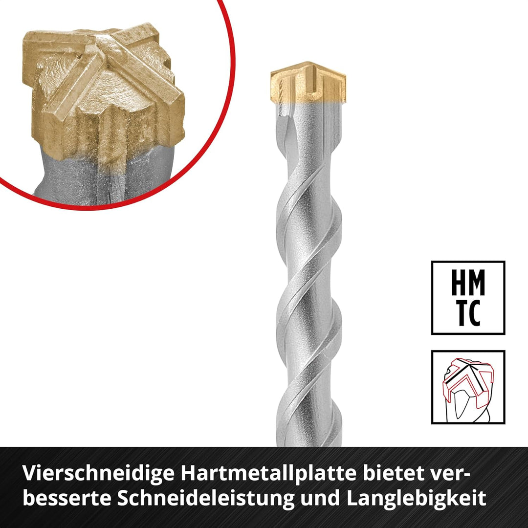 kwb SDS Plus Bohrer, SDS Plus Hammerbohrer (Ø 18 mm x 460/400 mm, mit extrem schneller Hartmetall 4X