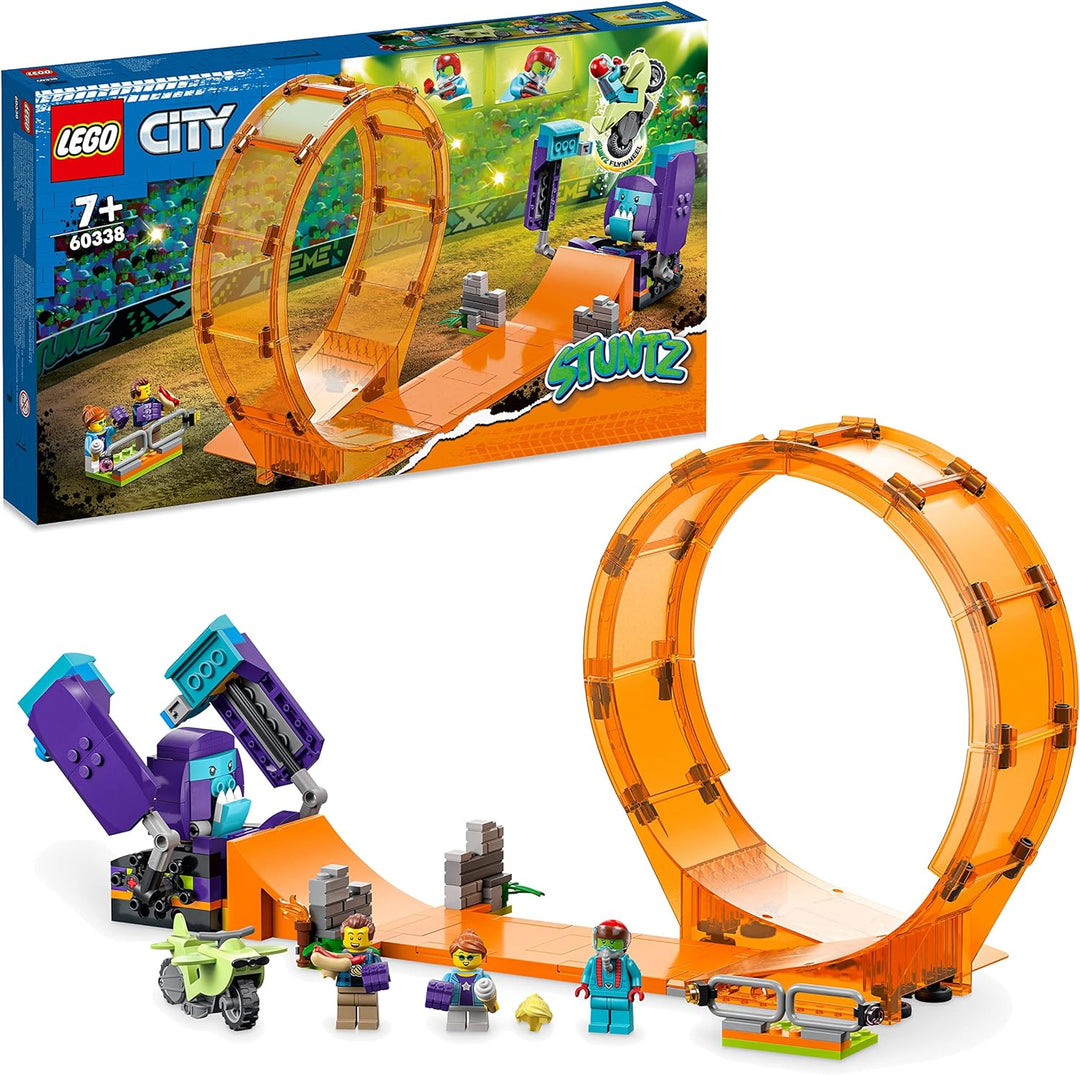 LEGO 60338 City Stuntz Schimpansen-Stuntlooping, Action-Spielzeug mit Rampe, Stunt-Motorrad und 3 Mi