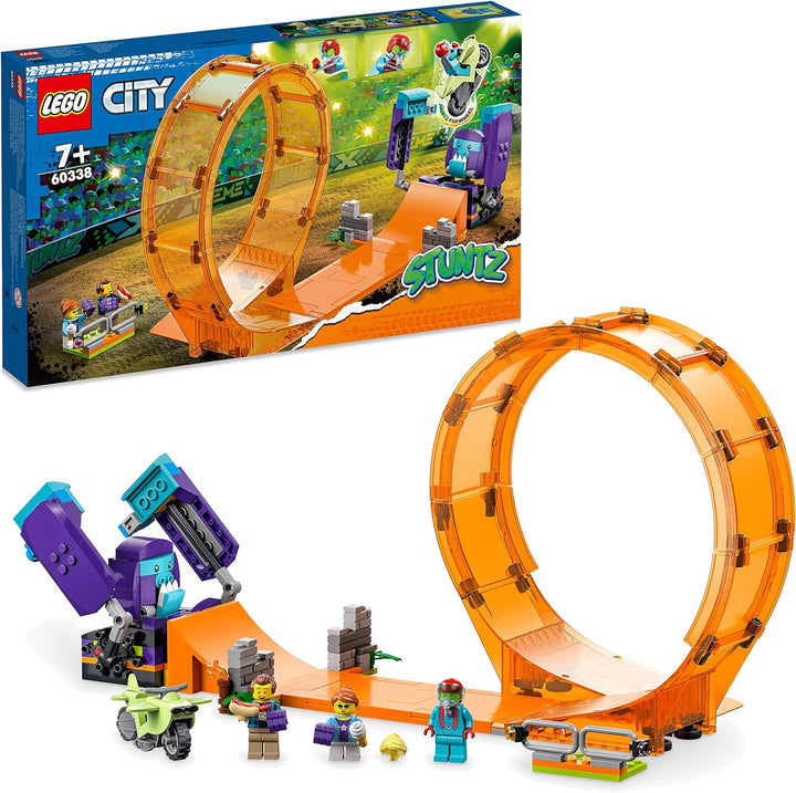 LEGO 60338 City Stuntz Schimpansen-Stuntlooping, Action-Spielzeug mit Rampe, Stunt-Motorrad und 3 Mi