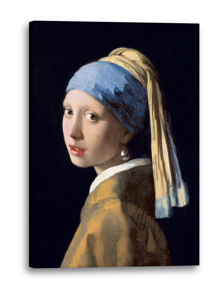 Printed Paintings Leinwand (60x80cm): Jan Vermeer - Mädchen mit dem Perlenohrring (1665) 60x80 cm, 6