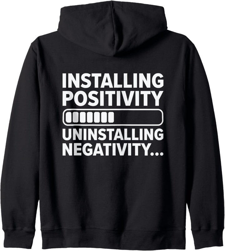 Positive Denker Installation optimistisches Glück der Menschen Kapuzenjacke