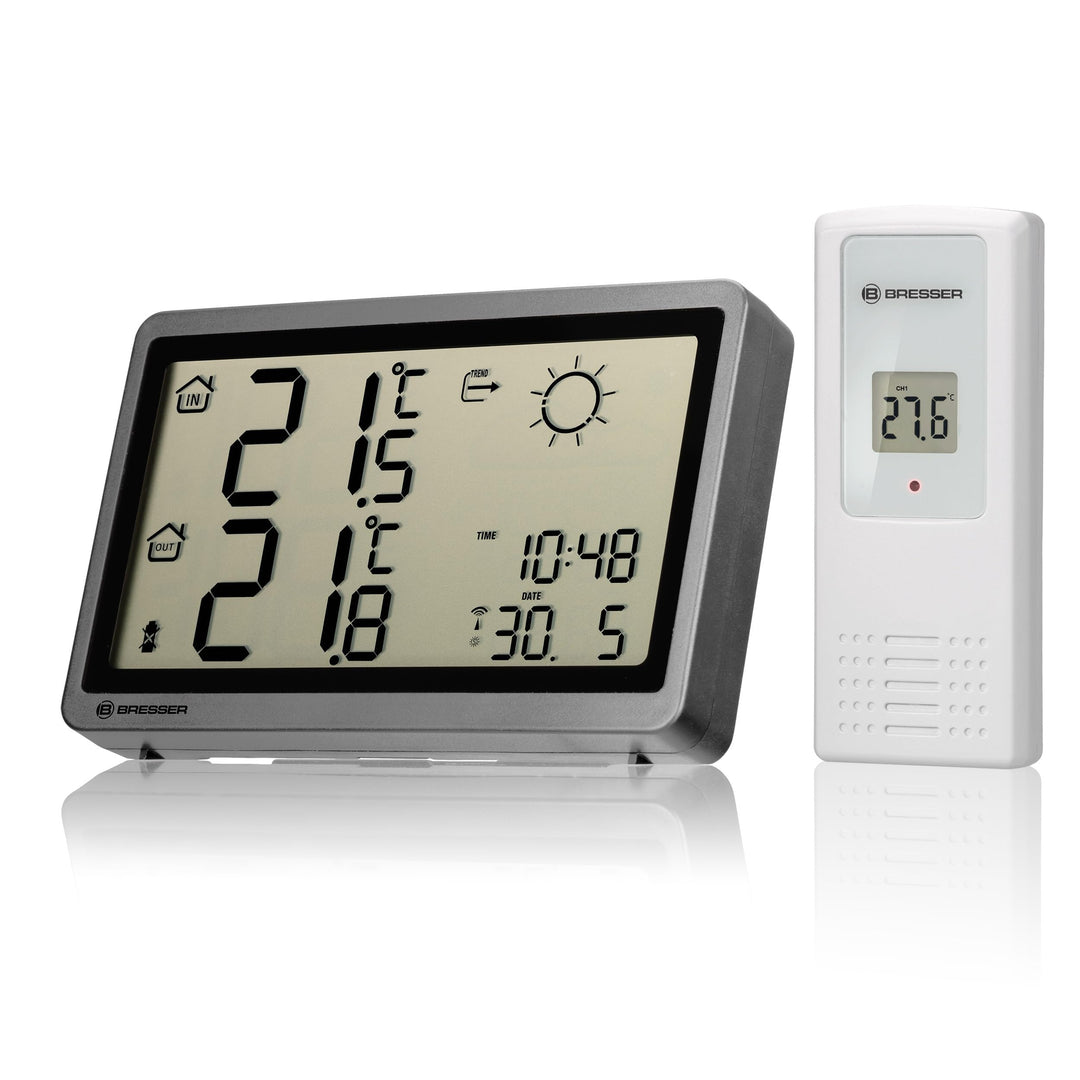 Bresser Funkwetterstation MeteoTemp HZ Wettervorhersage Aussentemperatur Innen Temperatur DCF Funk U