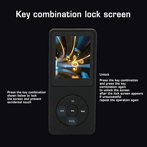 MP3-Player MP4-Player, MP3-Musik-Player mit Lautsprecher FM-Radio-Kopfhörer, Tragbarer Verlustfreier
