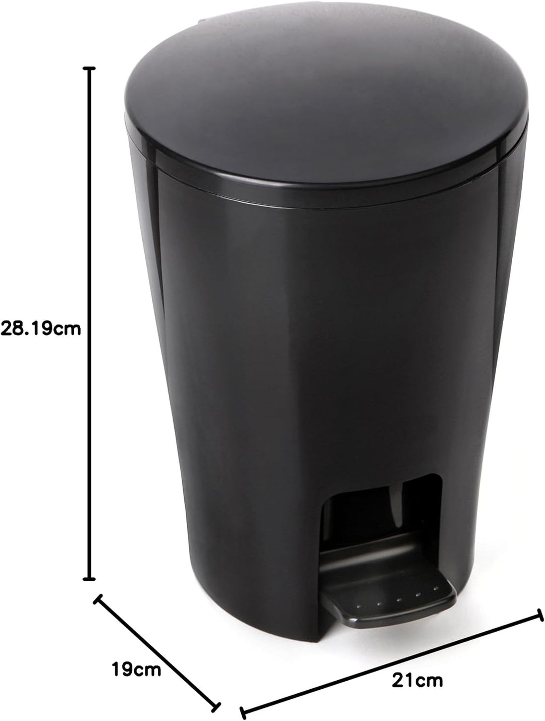 TATAY Badezimmer Mülleimer mit Pedal Diabolo 5L | Herausnehmbarer Inneneimer mit Griff | Praktisches