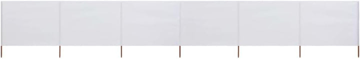 Windschutz, Strand-Windschutz für Camping, 6 Stoffbahnen, 800 x 80 cm, weiss, Sichtschutz für Garten