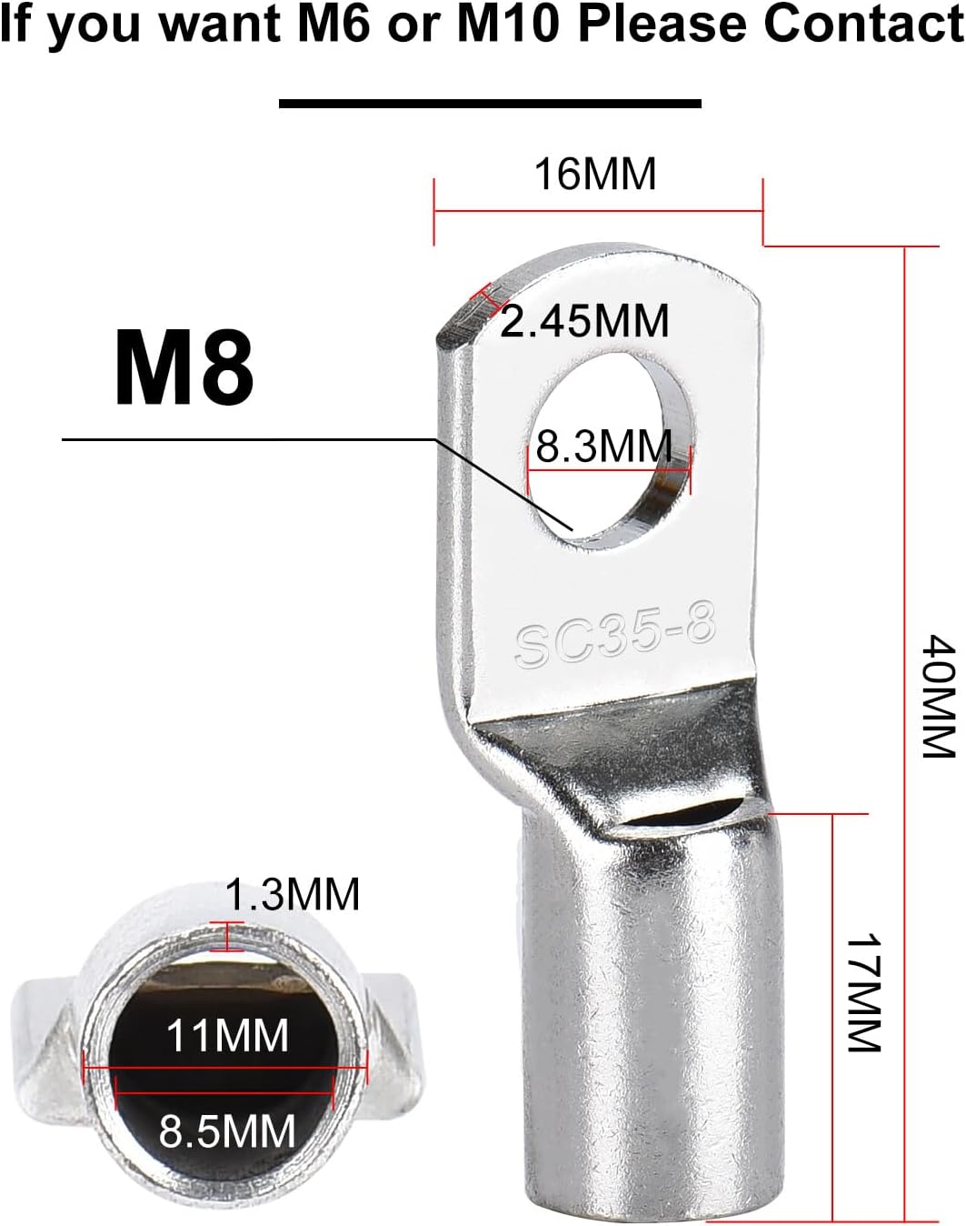 DIHOOL batteriekabel 25mm2 m8 100cm 4 AWG Silikonkabel Wellrohr Kabelrohr Weich und Flexibel Hitzebe