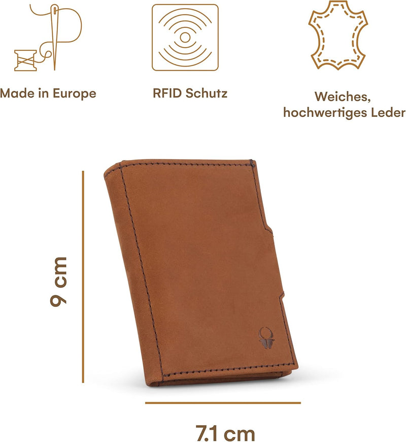 DONBOLSO NextGen Slim Portemonnaie Brieftasche - Minimal Wallet - Münzfach, RFID-Schutz, bis 11 Kart