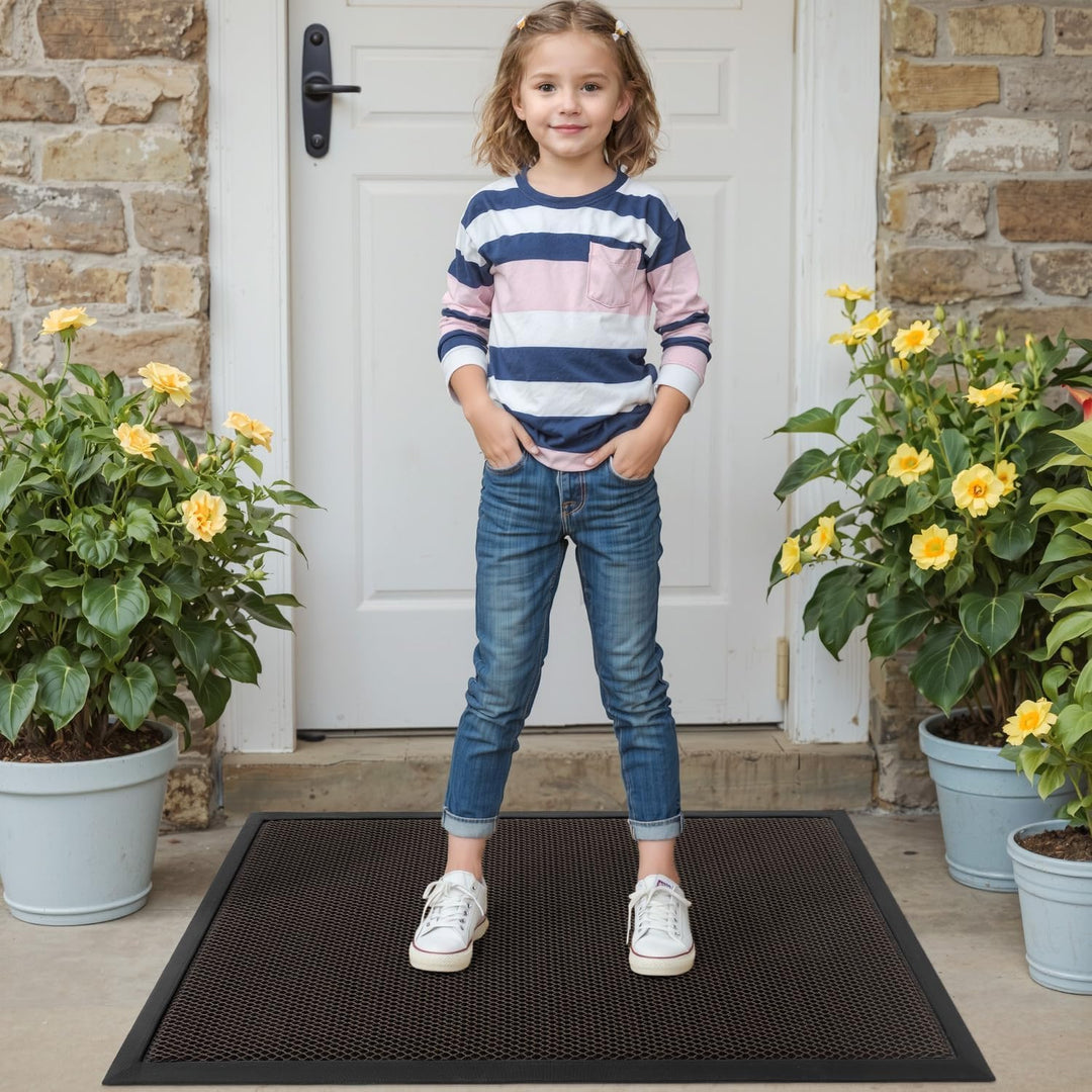 DEXI Fussmatte aussen 80 x 120 cm, extrem rutschfeste Schmutzfangmatte, langlebig Fussabtreter ausse