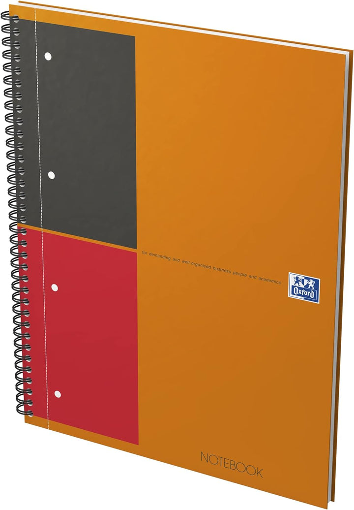 Oxford Notebook International A4, liniert, 160 Seiten, stabiler Kartondeckel, 5 Stück A4 5 Stück lin