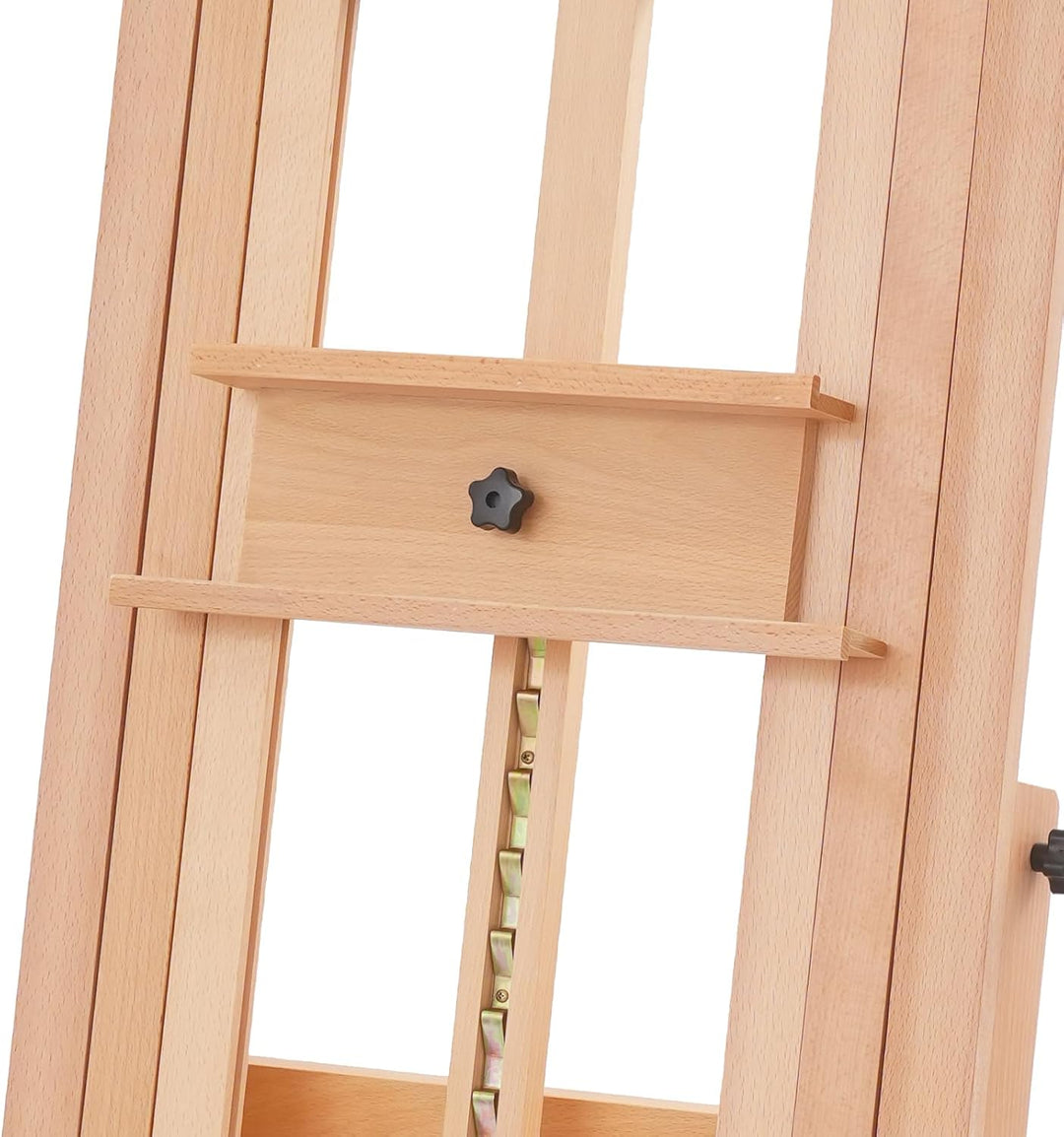 Staffelei Holz Einstellbar 140-300cm Staffeleien Gross mit Rädern, waagerecht und senkrecht malen, f