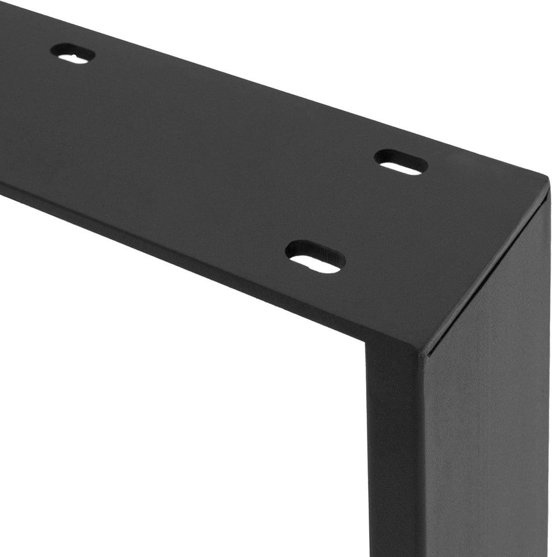 ML-Design 2 Stück Bankbeine aus Stahl massiv 40x78,5cm Schwarz Bankgestell aus Metall mit Rückenlehn