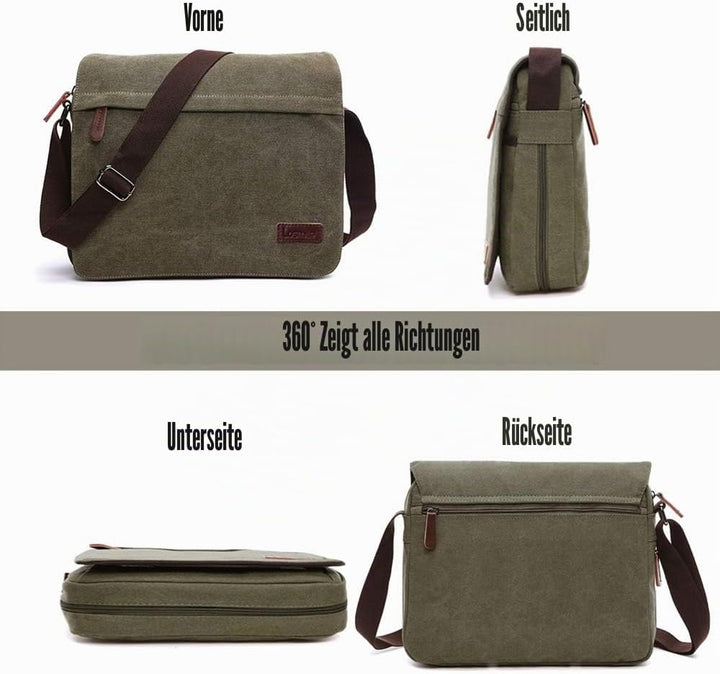 LOSMILE Herren Umhängetaschen, Leinwand Schultertaschen, Laptoptasche,Schulranzen, für Schule und Ar