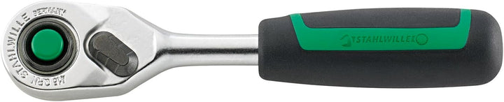STAHLWILLE 415QR N l 1/4“ Feinzahn-Ratsche l QR Sicherheitsverriegelung l Länge 117 mm, ergonomische