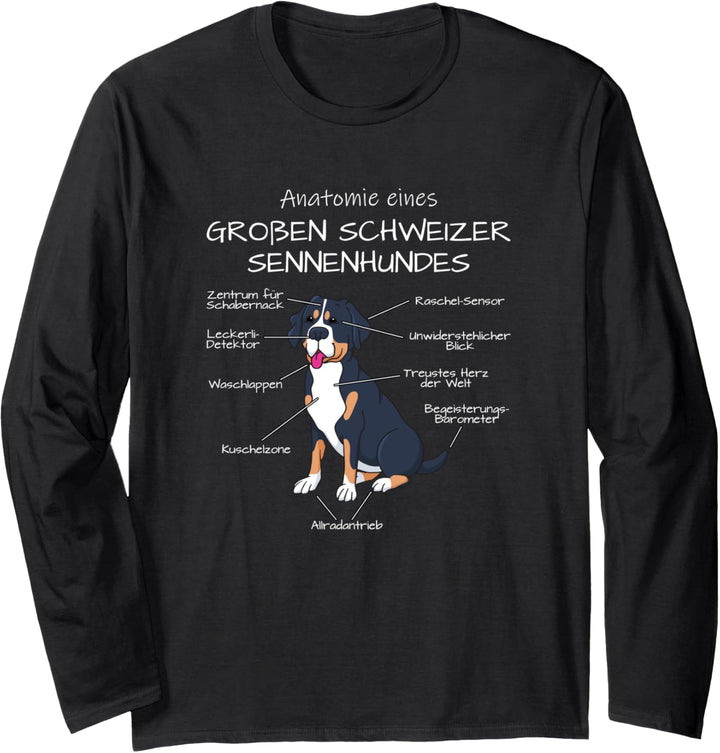 Grosser Schweizer Sennenhund Anatomie | Schweizer Sennenhund Langarmshirt