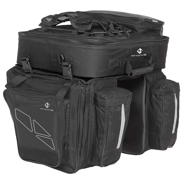 M-Wave Gepäcktasche 3-fach Traveller, schwarz/ grau, 62 l einzeln Single, einzeln Single