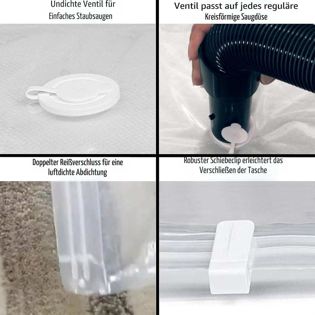 Homie Matratzen-Vakuumbeutel, verschliessbarer Beutel für Memory-Foam- oder Federkernmatratzen, Komp