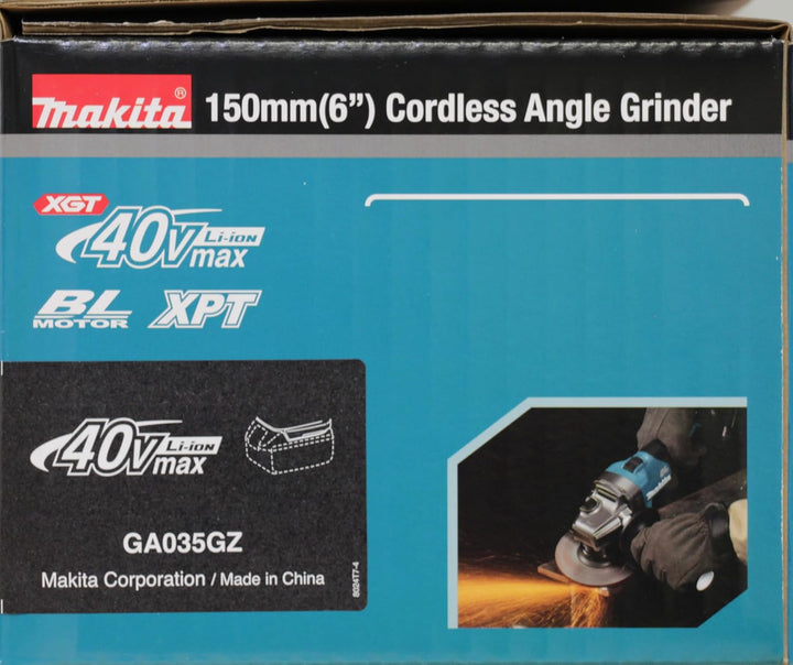 Makita GA035GZ Akku-Winkelschleifer 40V max. (ohne Akku, ohne Ladegerät), Petrol