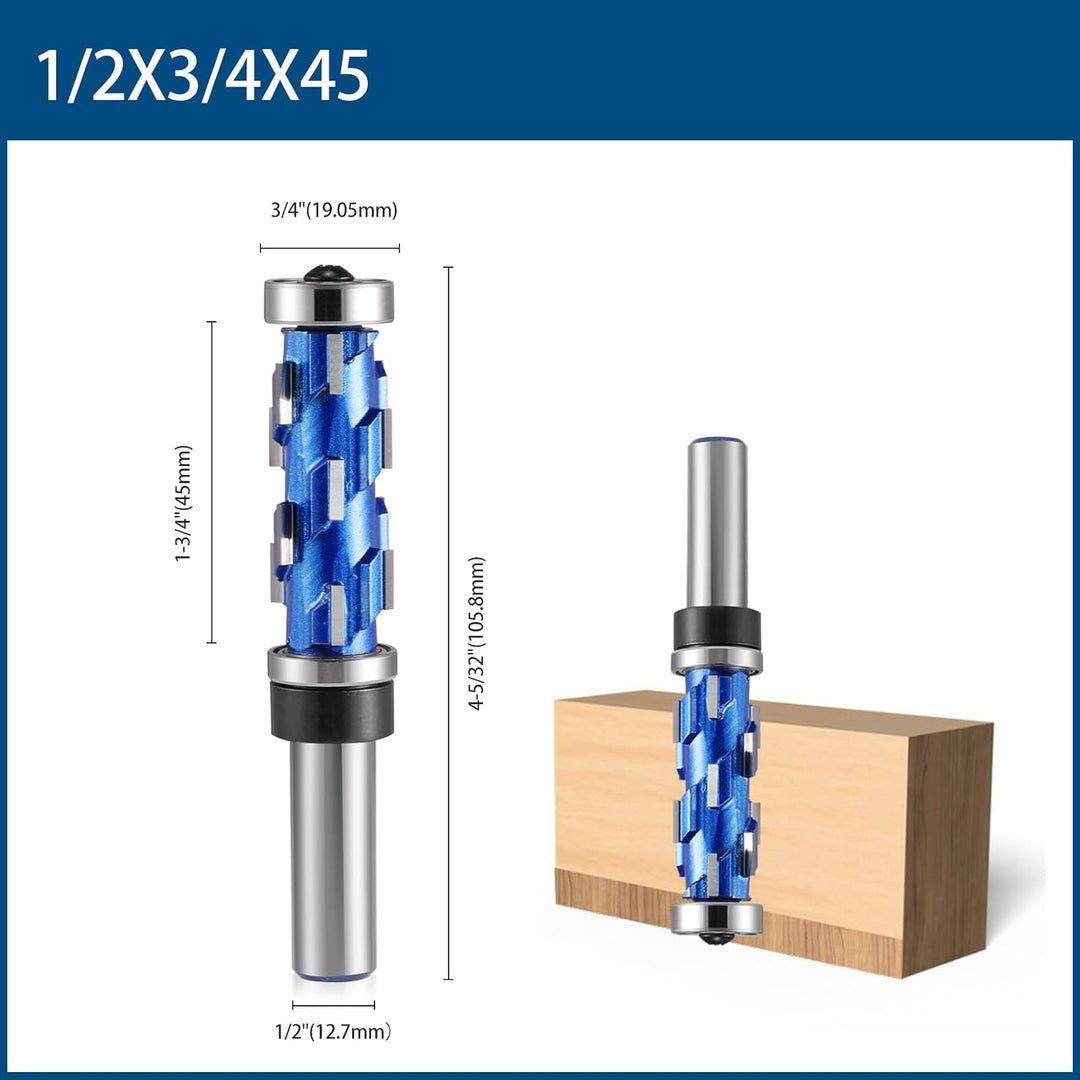 Flach Trimmen Fräser Bit 1/2" Schaft, Flach Trimmen Fräser Bits, Doppellager Spiral Trimmen Werkzeug