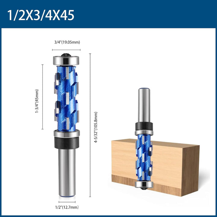 Flach Trimmen Fräser Bit 1/2" Schaft, Flach Trimmen Fräser Bits, Doppellager Spiral Trimmen Werkzeug