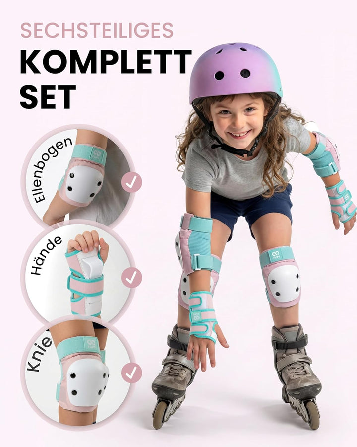 99FLIPS Schoner Inliner Kinder Knieschoner Kinder - Inliner Schoner Set - Schutzausrüstung - Knie un