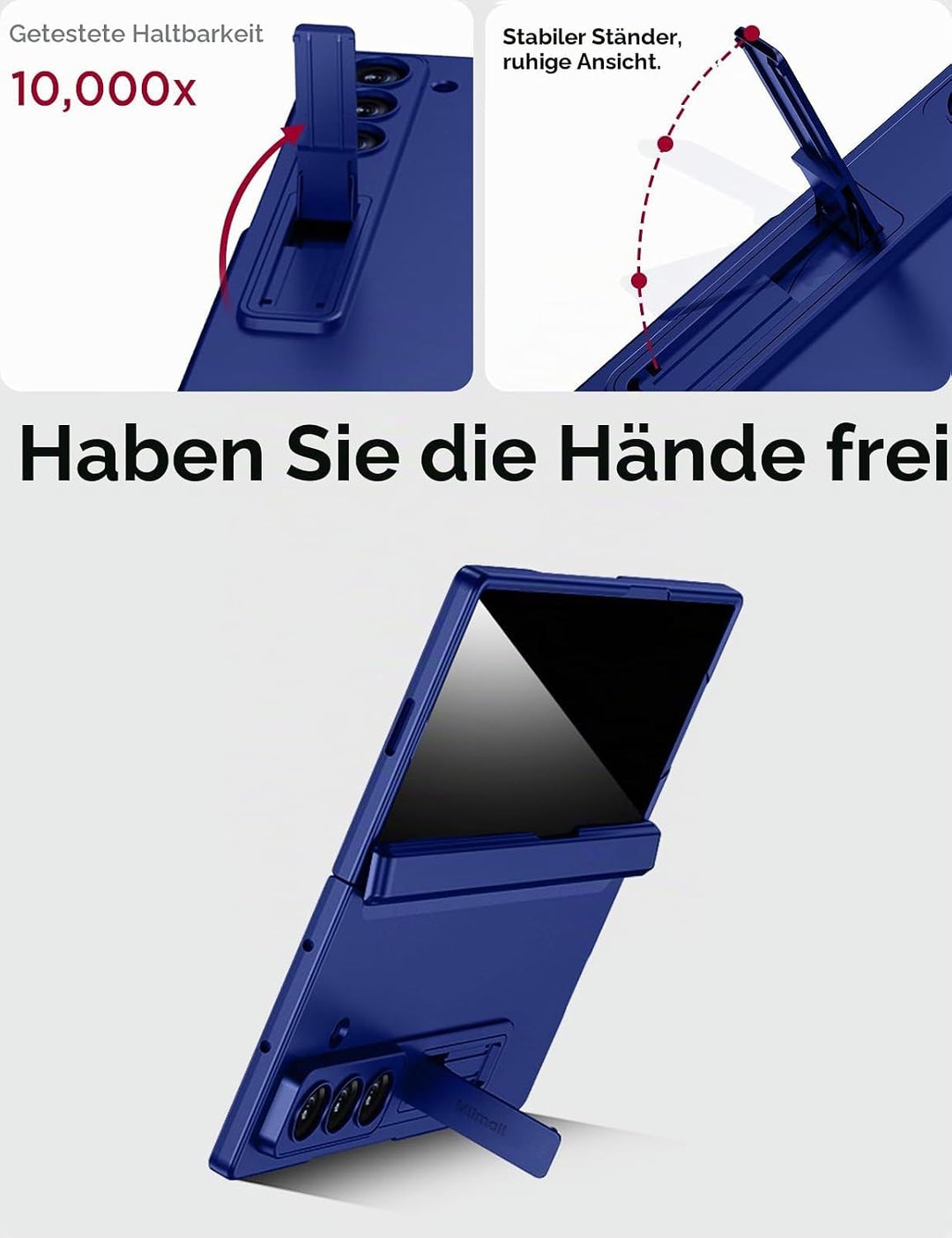 Miimall Kompatibel mit Samsung Galaxy Z Fold 7 Hülle mit Displayschutz Anti-SPY, [Magnetischer Schar