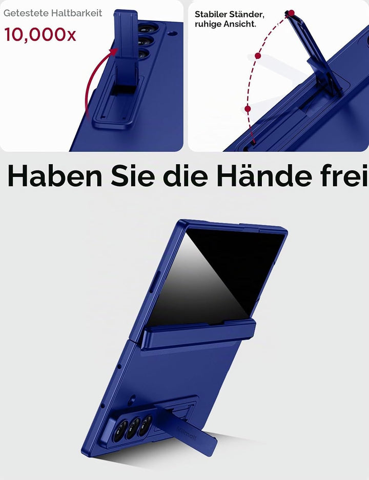 Miimall Kompatibel mit Samsung Galaxy Z Fold 7 Hülle mit Displayschutz Anti-SPY, [Magnetischer Schar
