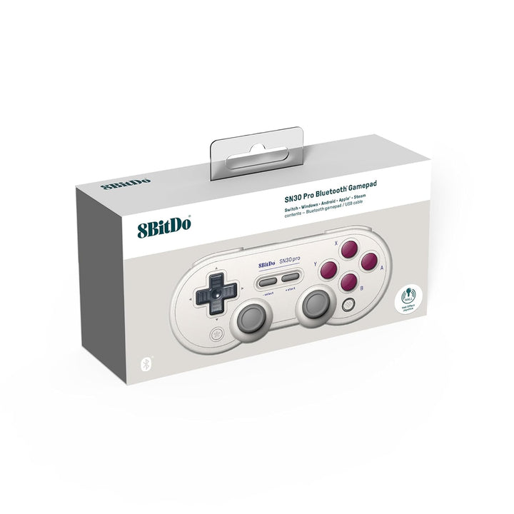8BitDo SN30 Pro Bluetooth Controller, Hall Effect Joystick Update, Compatible with Switch, PC, macOS