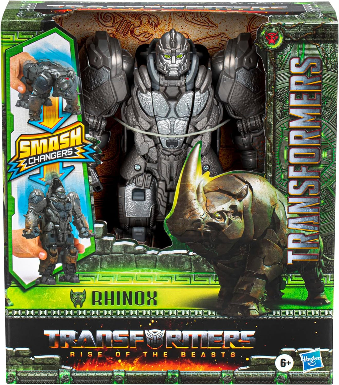Transformers Spielzeug zum Film Aufstieg der Bestien, Smash Changer Rhinox Figur ab 6, 22,5 cm, Rhin