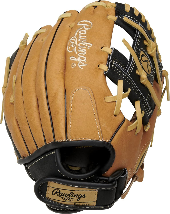 Rawlings Sure Catch Glove Series | T-Ball & Youth Baseballhandschuhe | Grössen 24,1 cm - 29,2 cm Lin